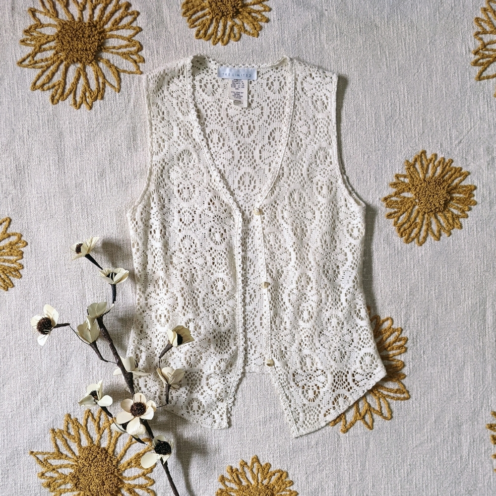 Authentic 90's *The Limited* Crochet Vest